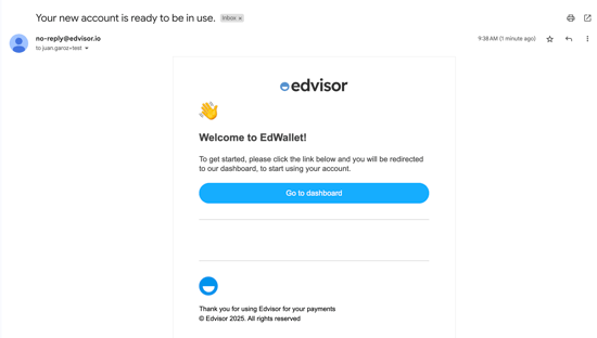 EdWallet User Invite