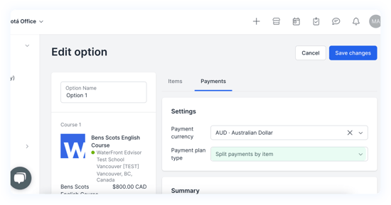 Split Payments by Item